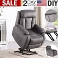 thumbnail image 2 of Dazone Power Lift Recliner Chair, Electric Lift Chair Sigle Sofa Lounge for Elderly, Have Duty Recliners Home Theater Reclining Chair With Remote Control, Light Brown, 2 of 11