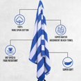 thumbnail image 2 of Belem Cabana Stripe Cotton Beach Towels, Quick Dry, Extra Large (30x60), Bulk Pack of 5 Dozen for Pool, Bath, 2 of 8