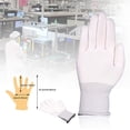 thumbnail image 2 of Abastado 6 Pares Guantes de Trabajo de Nylon Blanco, Guantes Antideslizantes sin Costuras, Cómodos de Usar, Ideales para Reparaciones, Industria Automotriz, Servicio de Autos, Taller, 2 of 8