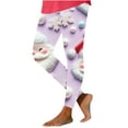 thumbnail image 2 of Mingw Ladies Christmas Printed Bottoms Yoga Pants High Waist Stretchy Leggings Skinny Tummy Control Trousers,Multicolor,M, 2 of 5