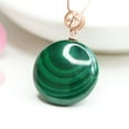 thumbnail image 3 of Natural Malachite Pendant Necklace - Green Crystal Energy Healing Jewelry for Women & Men, 3 of 5
