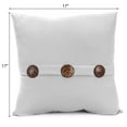 thumbnail image 3 of Jordan Manufacturing 17" x 17" Sorvino Ash Dark Gray Solid Square Outdoor Throw Pillow with 3 Coconut Buttons (2 Pack), 3 of 10