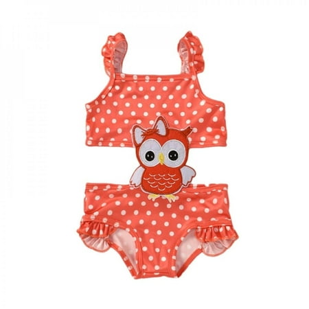 

Toddler Girls Swimsuit For Kids 1-6 Year Cartoon Baby Backless Bikini Children Swimwear One Piece Bathing Suit Summer Beachwear