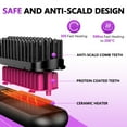 thumbnail image 3 of Cordless Hair Straightening Comb - 4 Temperature Settings (140°C-200°C), Fast Heat Up in 5 Mins, 2000mAh Rechargeable Battery, Type-C Charging, Digital Display & Anti-Scald Design, 3 of 10