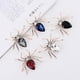 thumbnail image 4 of 1 par de piedras de cristal coloridas exóticas, cuerpo, diamantes de imitación brillantes con incrustaciones de patas de Metal dorado, broche de araña, broche de joyería para mujer, 4 of 4