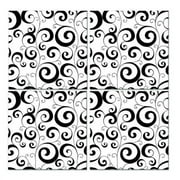 RoomMates Black Swirl Peel & Stick Foam Tile