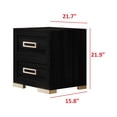 thumbnail image 4 of HMD Deena 2 Drawer Nightstand, Black, 4 of 5