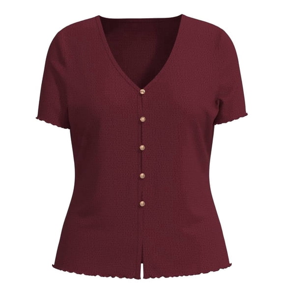 GEORGE G BLUSA CV ML TEXTURA C BOTONES VINO