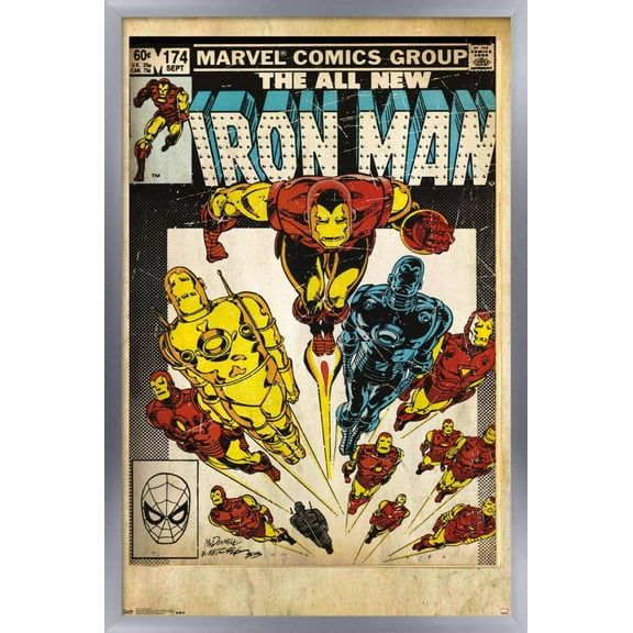 Marvel Comics - Iron Man - Cover #174 Wall Poster, 14.725" x 22.375", Framed