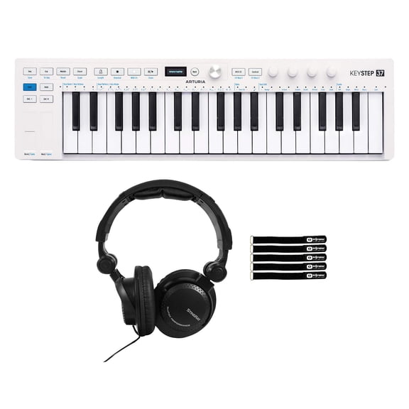 Arturia KeyStep 37 mk2 Compact Keyboard Controller & Sequencer with Headphones Package