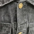 thumbnail image 6 of Denim Jacket Men Slim Fit Qiggri Men's Vintage Solid Color Button Pocket Long Sleeved Denim Jacket, 6 of 6