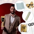 thumbnail image 3 of 30 Pcs Accessoires de Photomaton de Fête - Or, 3 of 5