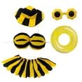 thumbnail image 3 of AuroraX Porch Goose Clothes Set Porch Goose Hawaiian Bikini Outfit 23" 19" Summer with Sunglasses Swimming Ring Pattern Outdoor Lawn Garden Decor Goose Decor, 3 of 5
