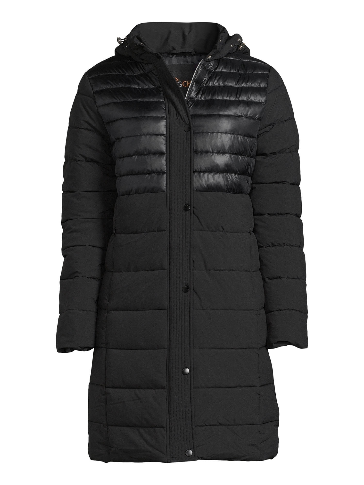 Big Chill Women's Down Blend Long Tech Stretch Jacket with Hood