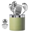 thumbnail image 3 of Oggi Steel Holder Utensil Crock, Jumbo, Olive - 7", 3 of 7