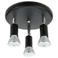 Jikolililili Modern 3Light MultiDirectional Ceiling Fixture, Adjustable Round Track Lighting