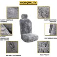 thumbnail image 4 of ZONETECH Car Seat Covers Full Set, 2- Pack Charcoal Grey Sheepskin Winter Wool Auto Accessories for All Season Protection of Your Seats,, 4 of 9