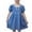 Blue, variant on CYRBOKO Toddler Girls Denim Dresses, A-line Short Sleeve Party Casual Summer Dresses Blue Size 3-9 T