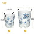thumbnail image 5 of Haiem Pale Blue Lotus Flowers Leather Dirty Clothes Laundry Basket,Sturdy & Waterproof,Collapsible Round Design For Efficient Space Management,Multi-Purpose Storage Basket, 5 of 8