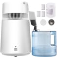 thumbnail image 1 of VEVOR Destilador de agua de 1,1 gal, máquina de agua destilada de 750 W, máquina de destilación de agua pura de 4 L con contenedor de plástico, kit de destilación de agua con botón, fabricante de agua, 1 of 5