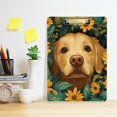 thumbnail image 2 of FORMRS Acrylic Clipboard with Low Profile Clip Standard A4 Letter Size, 12.5" x 9", Flowers and Dog, 2 of 8
