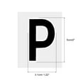 thumbnail image 2 of Letter P Patches Iron on Heat Transfer Letters 2 Inch Black Letter DIY 10 Pack, 2 of 6