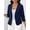 Blue, variant on Women Open Front Long Sleeve Blazer Rolled Cuff Casual Office Elegant Jacket