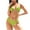 Green, variant on Women's Bikini Set Halter Neck 2 Piece Criss Cross Back Stylish Bathing Suit For Women Premium Premium Green L