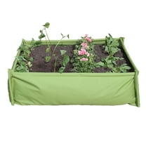 Tierra Garden Raised Garden Bed for Kids with Cover, 10" x 31.5" x 31.5", Green