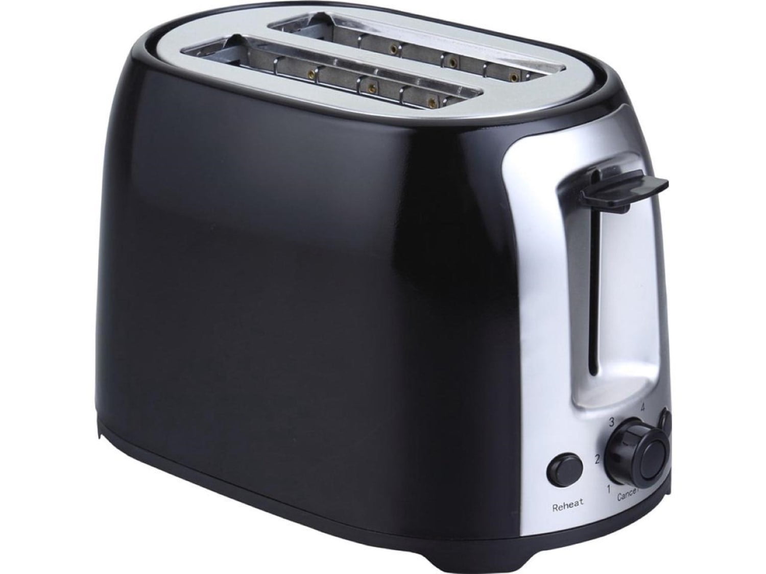 Brentwood TS292B 2 Slice Cool Touch Toaster Black and Stainless Steel