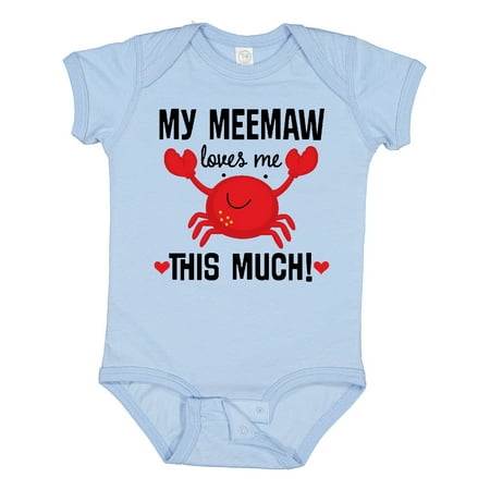 

Inktastic Meemaw Loves Me Grandson Boys or Girls Baby Bodysuit