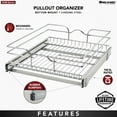 thumbnail image 4 of Rev-A-Shelf 5WB1-1820CR-1 18x20in Wire Pullout Cabinet Basket Organizer, 4 of 11