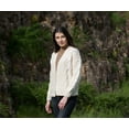 thumbnail image 4 of Irish Cardigan Sweater for Women Soft Merino Wool Blend Cable Knit Boyfriend Large Coat, 4 of 6