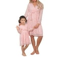 thumbnail image 2 of ZAXARRA Robe à Manches Longues Parent-Enfant, Col en V, une Seule Pièce pour Femmes/filles, 2 of 10