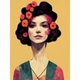 thumbnail image 1 of Elegant Vintage Boho Portrait Floral Hair Woman Large Wall Art Poster Print Thick Paper 18X24 Inch, 1 of 4