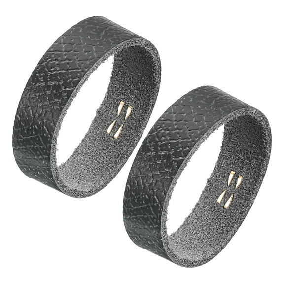 Uxcell 2 Pack Leather Belt Loop Keeper for 1.73 Inch Wide Belt, Dark Gray, 4.72x0.51inch