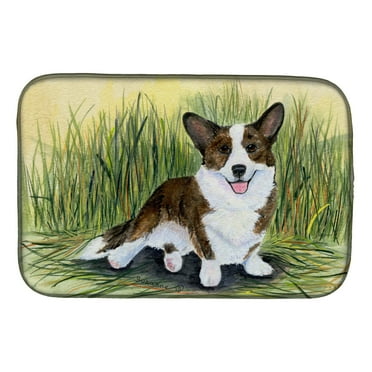 Caroline's Treasures Corgi Dish Drying Mat