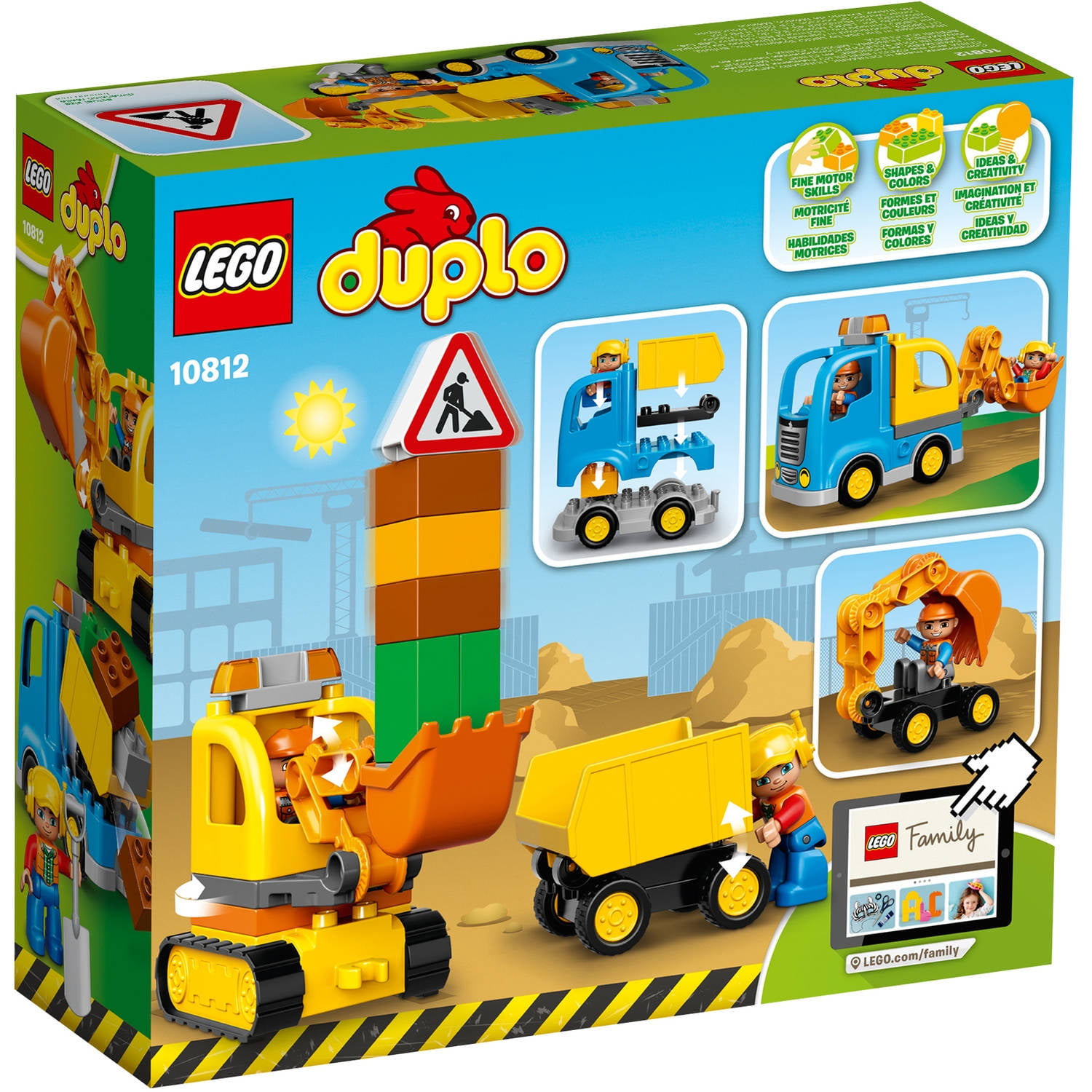 LEGO DUPLO Creative Building City Truck and Tracked Excavator 10812 26 Pieces Walmart
