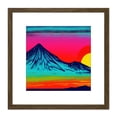 thumbnail image 1 of Mt Everest Himalayan Mountains Striking Psychedelic Sunset Square Wooden Framed Wall Art Print Picture 8X8 Inch, 1 of 4