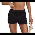 thumbnail image 3 of Traje de Baño Bikini de Punto con Cintura Alta y Aberturas para Mujer Negro XL, 3 of 6