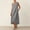 Gray, variant on Conservative Dress 2026 Solid Color Sleeveless V Neck Long Summer Dresses for Women with Pockets Pleated Regular Fit for Lounge and Relax White S