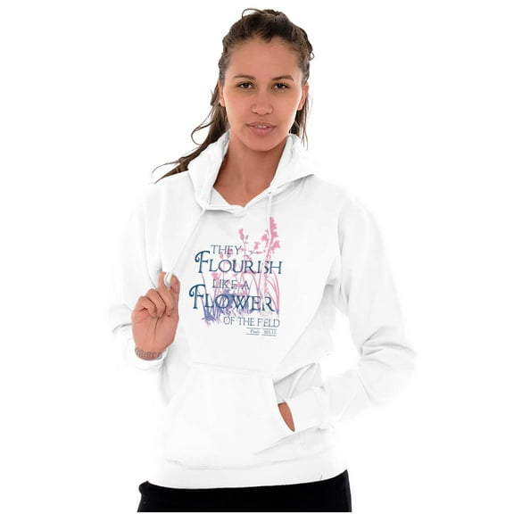 Flourish Flowers Jesus Christian God Hoodie Sweatshirt Women Brisco Brands S
