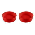 thumbnail image 2 of Guardoinrt 1/2/3 Wedding Birthday Party Cake Restaurant Reusable Washable Mousse Round Mould Kitchen Gadget Accessories Red 8 Inch 2PCS, 2 of 6