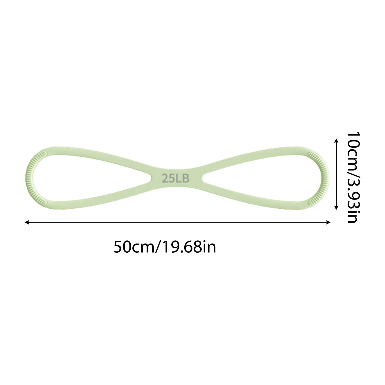 Sakerplus Resistance Bands 8-Shaped Silicone Resistance Band with Massage Grip, Figure 8 Resistance Bands with Handles Keep Resistance Band Figure for Home Workout