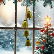 Christmas Decorations Outdoor Giant Cow Bell Shabby Chic Metal With Rope Trumpet For Patio And Garden Hanging Christmas Bells Decorations