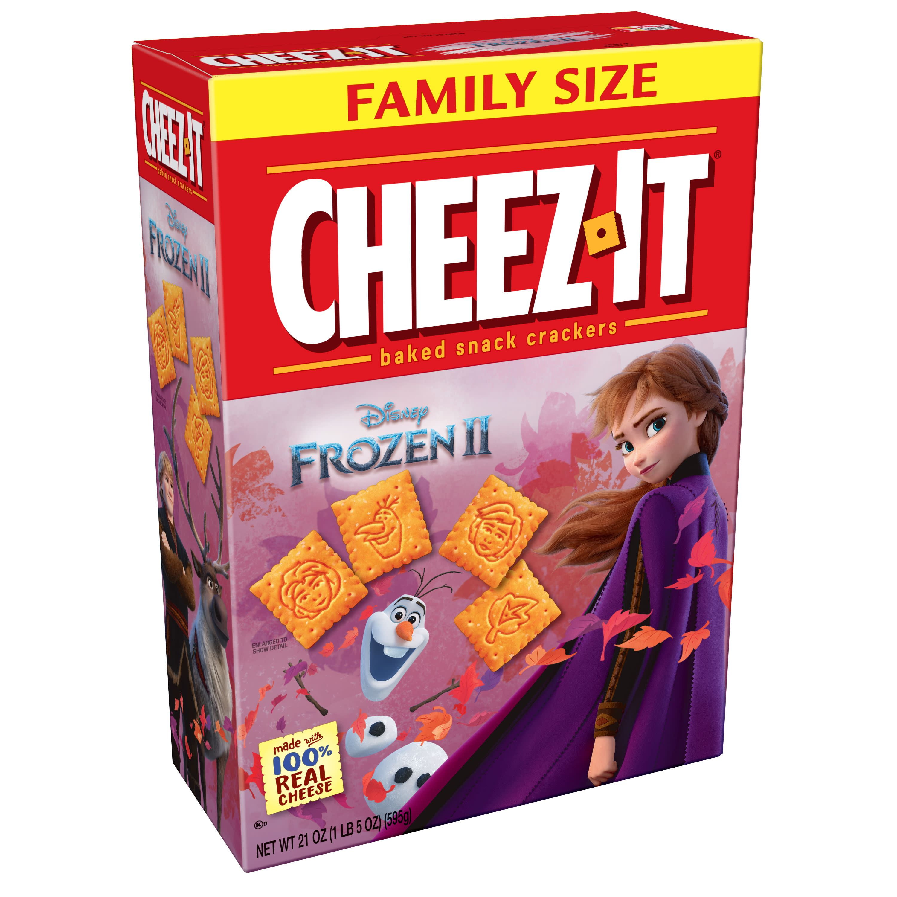 CheezIt, Baked Snack Cheese Crackers, Original, Family Size, 21 Oz