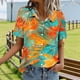 thumbnail image 5 of TaTaai Women's Versatile Short Sleeve Button Front Open Collar Print Top Summer Casual Work Shirt Relaxed Fit Holiday Plus Size Gift, 5 of 6