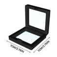 thumbnail image 1 of Yulucky Storage Box Floating Frame Display Box Transparent PE Film Jewelry Storage Box for Bracelets Necklaces Earrings Rings Hanging Stand Home &, 1 of 8