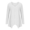 thumbnail image 4 of LEBONYARD Womens Sweaters Clearance under $5,Women's New Loose Sweater Sleeve Shirt Knitted Tops White L, 4 of 6