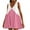 Pink, variant on Ahuyic Womens Summer Dresses,Womens Casual Sundress,Women Casual Loose Patchwork Color Pleated Sleeveeless-Neck Dress With Pocket